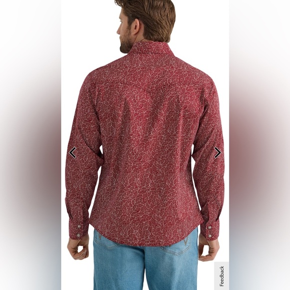 Wrangler Retro Premium Modern-Fit
Long-Sleeve Shirt for Men Snap Sz S NWT Red - Picture 2 of 15